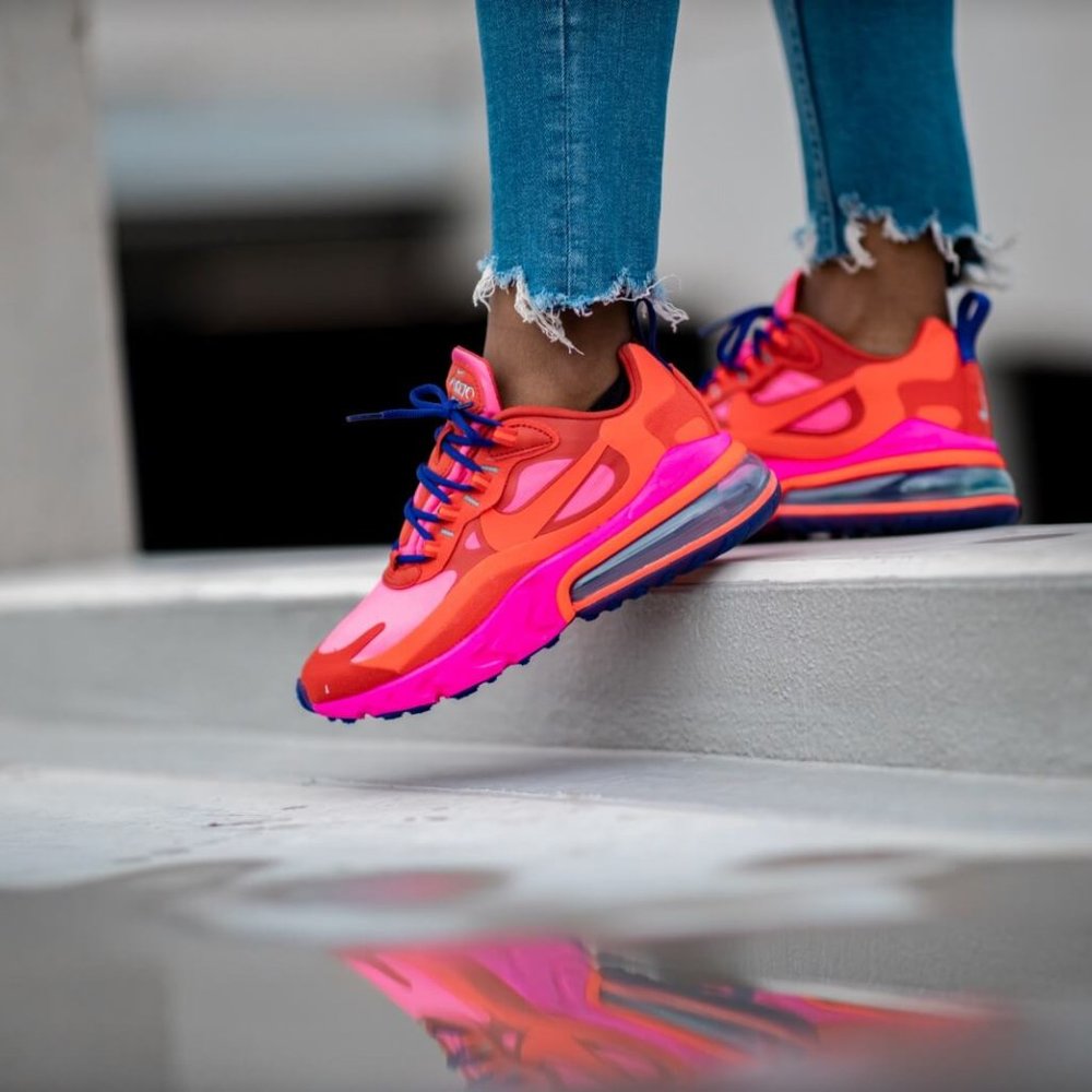 Nike Air Max 270 React AT6174-600 Womens 7 Red/Pink